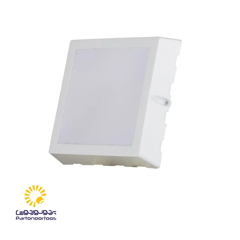 چراغ سقفی مربعی روکار 12 وات راشین